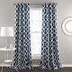 preview thumbnail 13 of 21, Lush Decor Edward Moroccan Room-darkening Curtain Panel Pair 52"W x 95"L - Navy