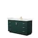 Option Green, Gold Trim, White Cultured Marble Top
