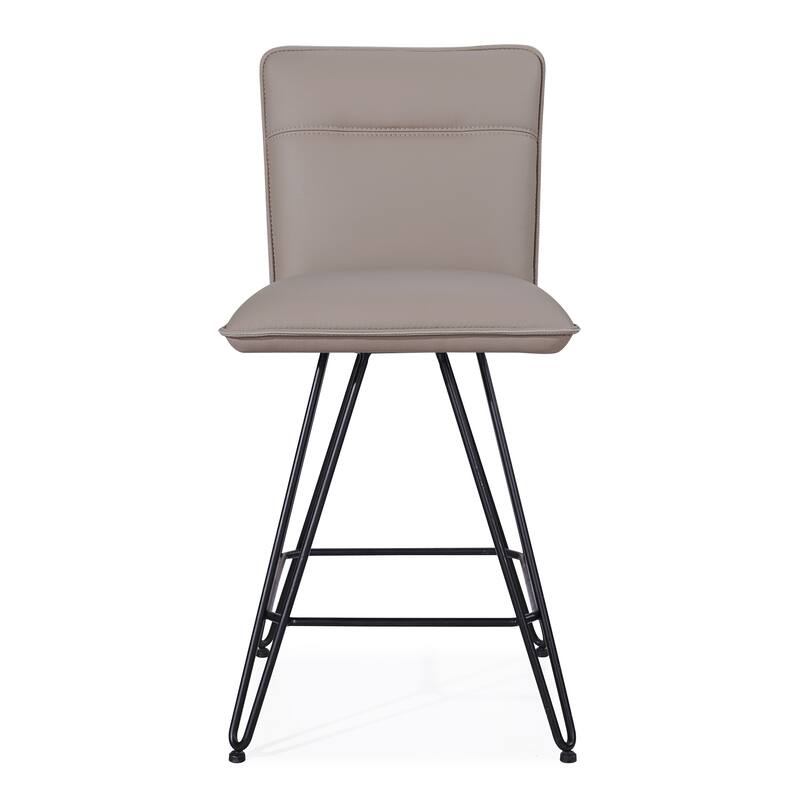 Demi Hairpin Leg Swivel Counter Stool in Taupe