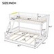 preview thumbnail 17 of 22, Twin XL Over Queen Bunk Bed with Ladder, Guardrails, and Detachable Design, Solid Wood Frame, No Box Spring Needed, Walnut