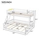 preview thumbnail 6 of 22, Twin XL over Queen Bunk Bed with Ladder and Guardrails w/Wooden Slat Support, Detachable Design, Bedroom Bunkbed for Teens, Kids