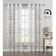 preview thumbnail 4 of 4, Wavy Leaves Embroidered Sheer Extra Wide Window Curtain (Single Panel)