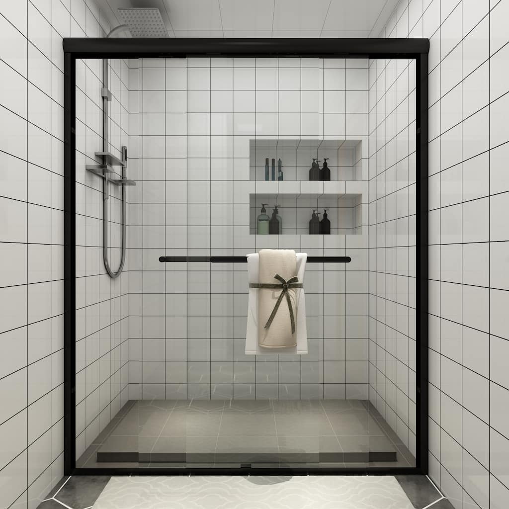 TOOLKISS Double-Sliding Prefab Shower Door