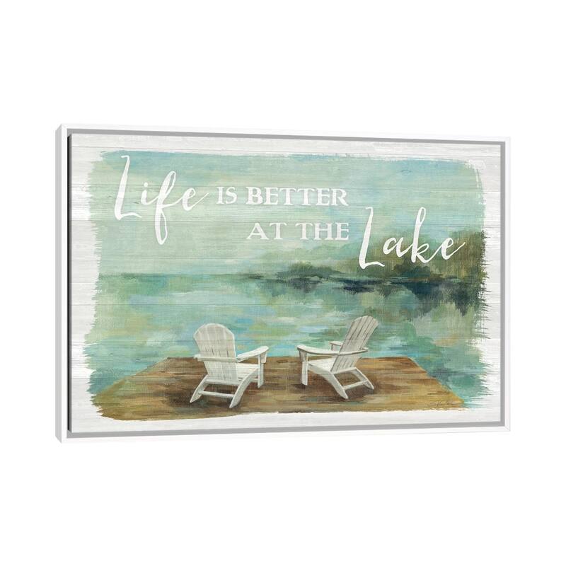 iCanvas "Lakeside Retreat I" by Silvia Vassileva Framed Canvas Print - White - 18x26