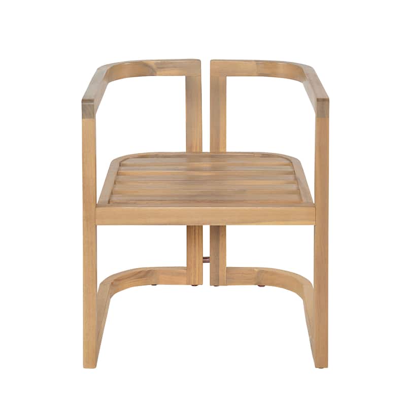 Christopher Knight Home - Outdoor Acacia Wood Dining Chairs with Cushions - Set of 2