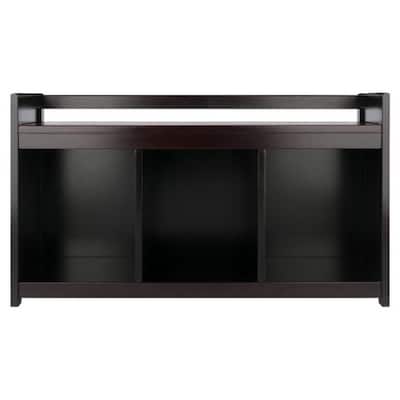 Addison Entryway Storage Bench, Espresso - 37.4"W x 13.3"D x 20.8"H
