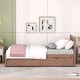 preview thumbnail 9 of 7, Twin Size Platform Bed with 2 Drawers, Wooden Twin Bed Frame with Headboard and Solid Wood Slats Support for Kids,Teen,Adult
