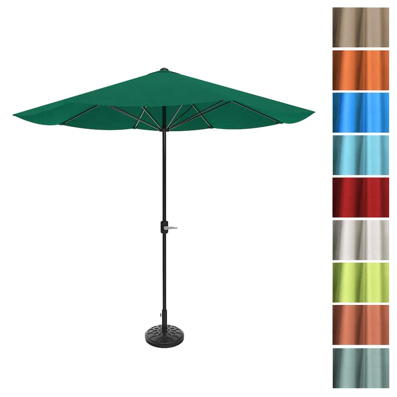 Pure Garden 9 ft Patio Umbrella Outdoor Shade with Easy Crank