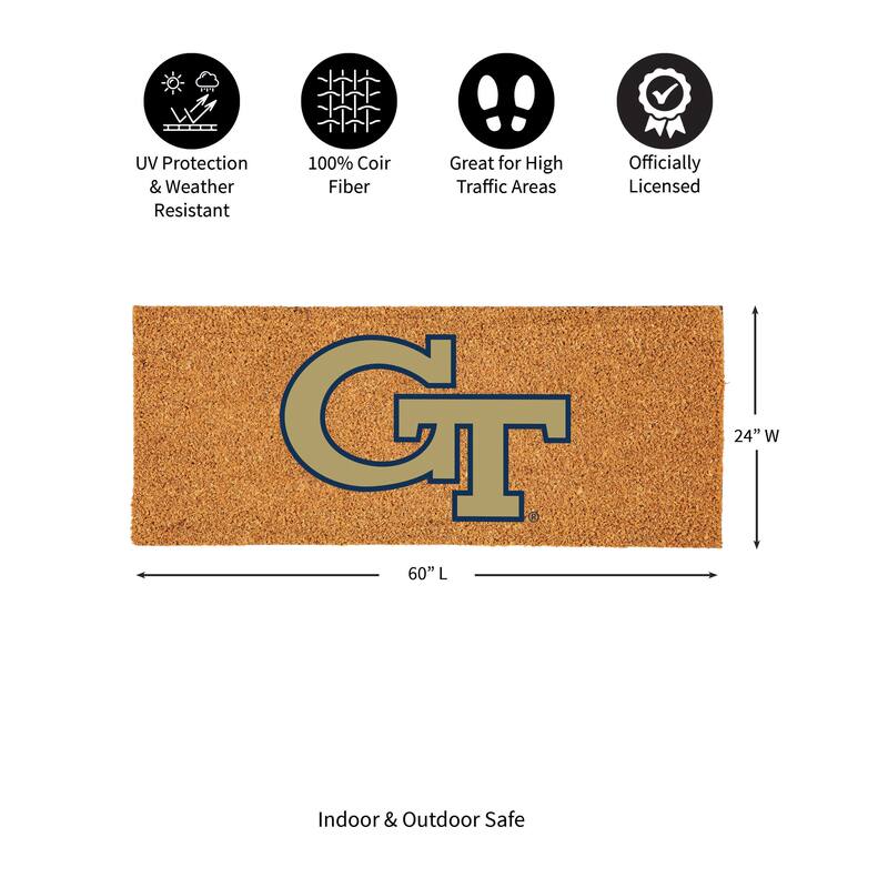 Georgia Tech Full Color Indoor/Outdoor Coir Mat