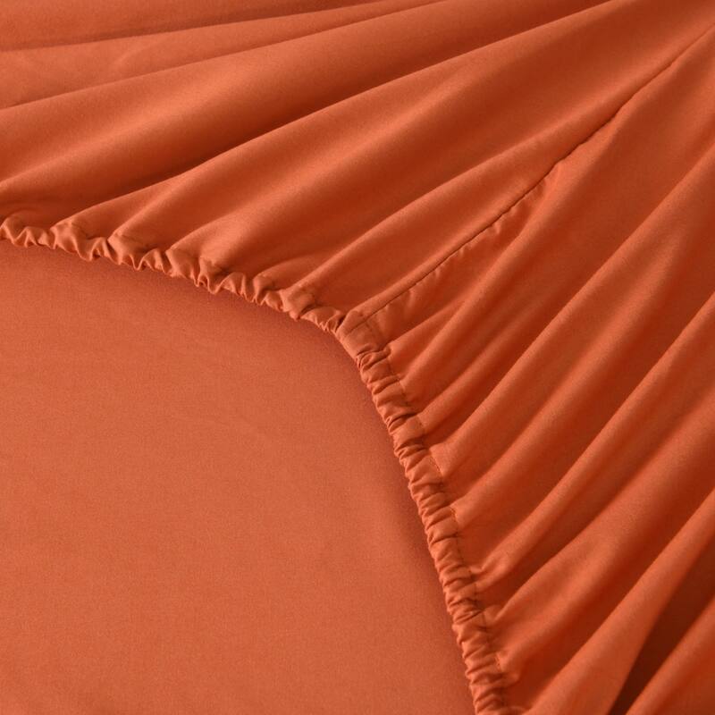 3/4 Pcs Soft Solid & Embroidery Bed Sheets Set