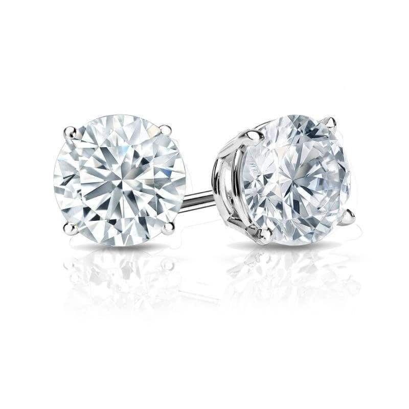Auriya 1 1/4ctw Round Diamond Stud Earrings 18kt Gold Certified
