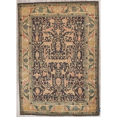 EXQUISITE RUGS ONE-OF-A-KIND Antique Weave Bijar Hand Knotted Brown Rug - 10'x14'