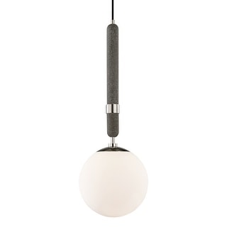 Mitzi by Hudson Valley Brielle 1-light Polished Nickel Large Pendant ...