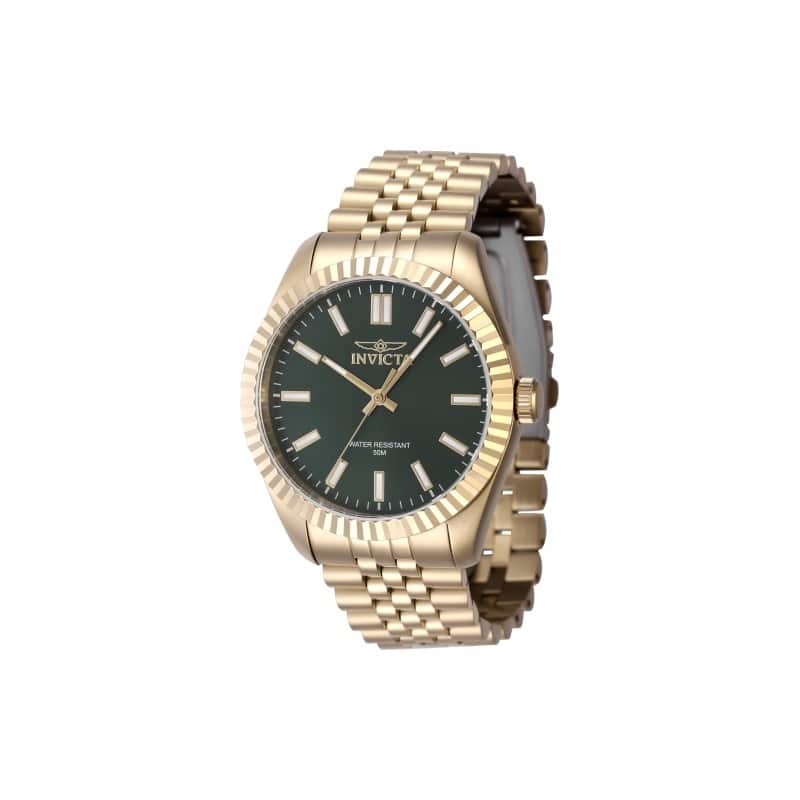 Invicta Men's 47489 Specialty Quartz 3 Hand Green Dial Watch
