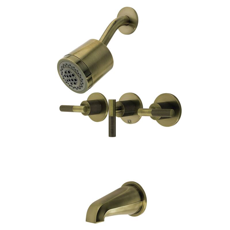Kingston Brass KBX813.KNL Convergent Tub and Shower Trim Package with - Antique Brass
