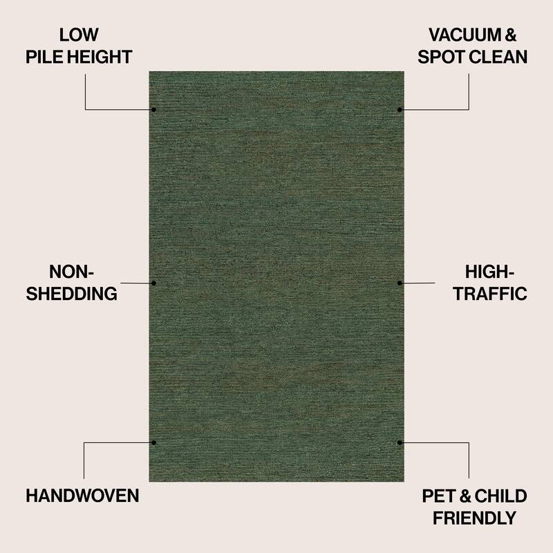 JONATHAN Y Griffin Rustic Farmhouse Woven Jute Solid Area Rug