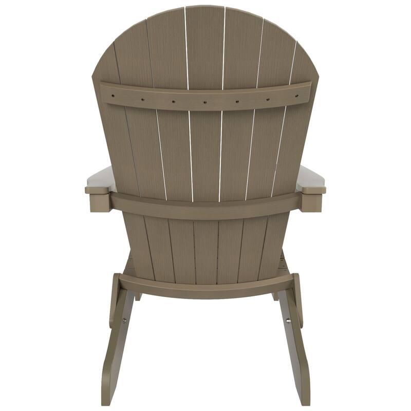 Vineyard HIPS Outdoor Folding Eco-Friendly All Weather Seashell Adirondack Chair (Set of 4)