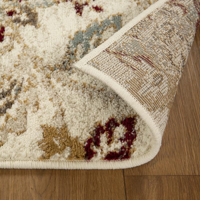 Superior Jacobean Modern Farmhouse Floral Indoor Runner or Area Rug