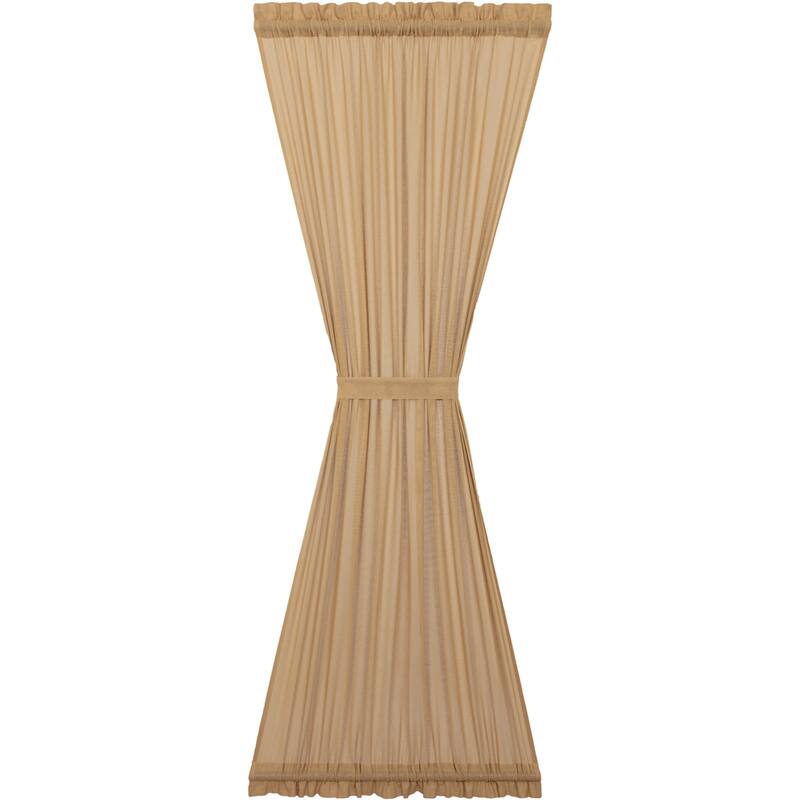 Tobacco Cloth Fringed Door Panel - Door Panel 72x40 - Door Panel 72x40