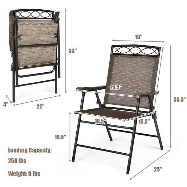 Giantex Folding Chairs, with Padded Seats, Sturdy Metal Frame