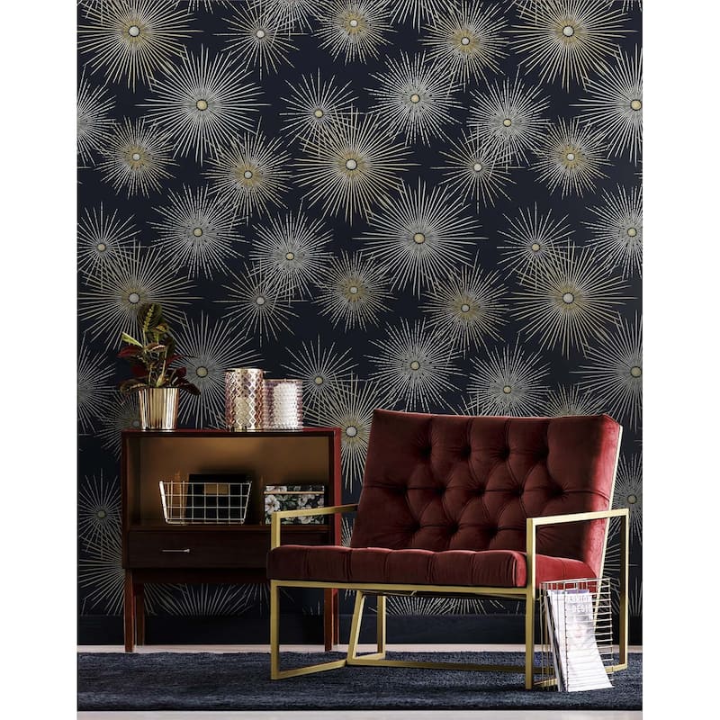 NextWall Starburst Geo Peel and Stick Wallpaper