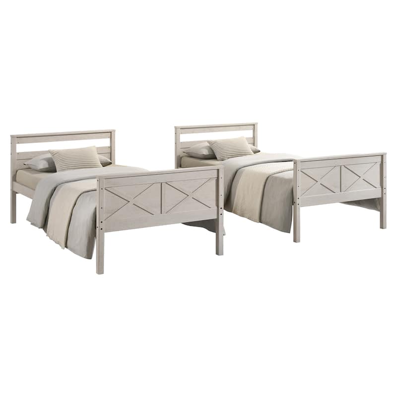 Clayfell Exeter Twin Over Twin Solid Wood Standard Bunk Bed