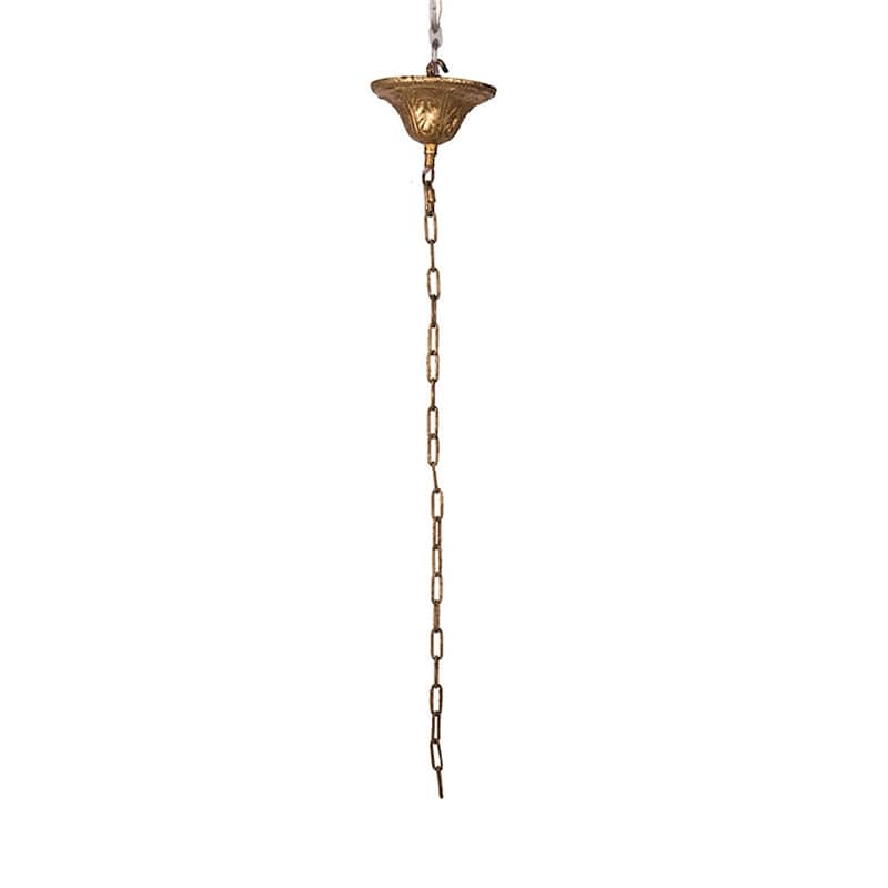 6 - Light Metal Chandelier with Adjustable Chain（No Bulb）