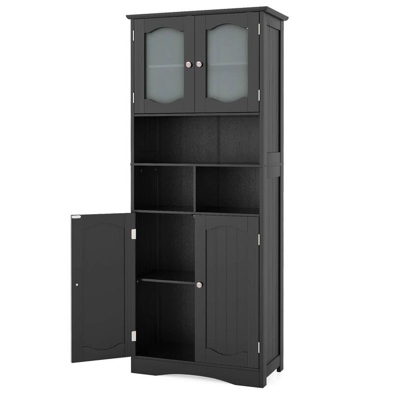 Costway 58.5" Tall Bathroom Storage Cabinet Freestanding Linen Cabinet - See Details