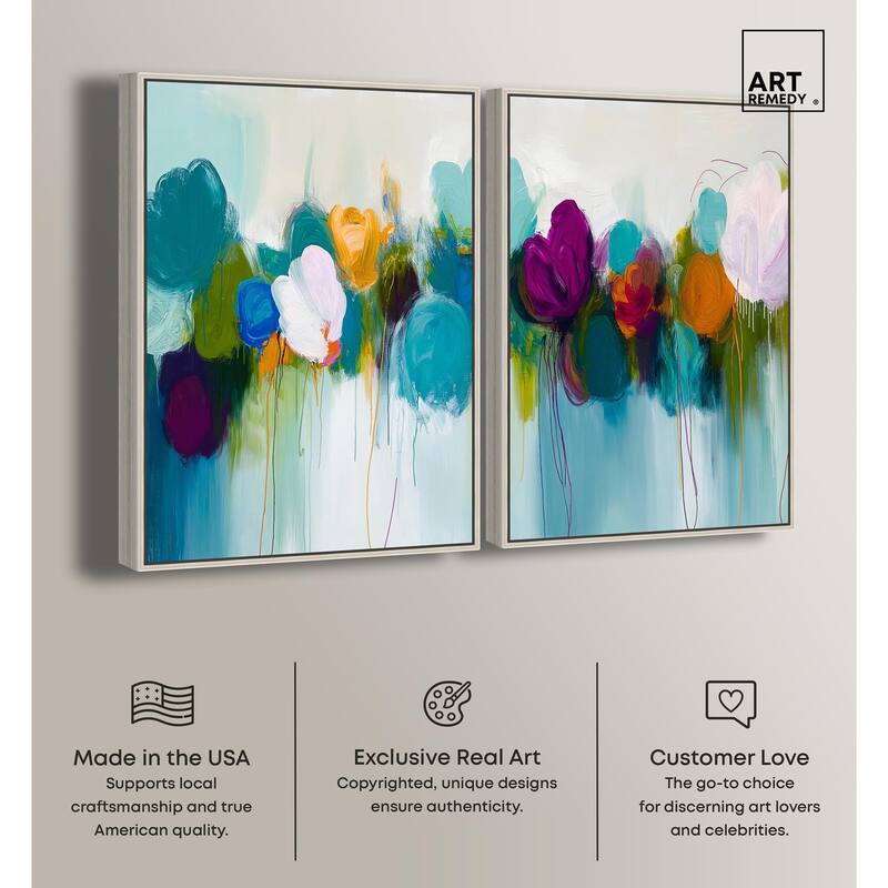 Expressive Flow II Canvas Set of 2 by Art Remedy