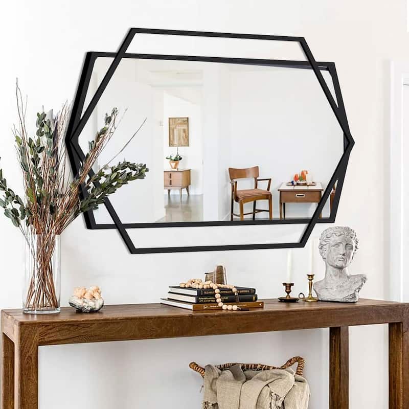 Iron Art Personalized Polygon, Versatile Hanging Mirror