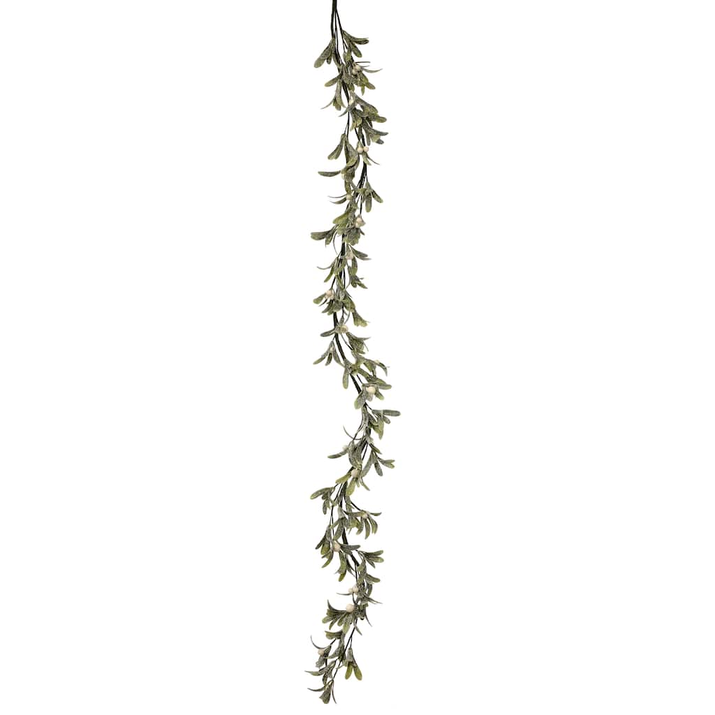 60" Frosted Mistletoe Berry Garland