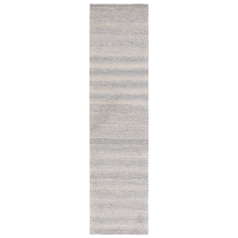 SAFAVIEH Handmade Ebony Cesarina Modern Wool Rug - 2'3" x 9' Runner - Beige/Taupe