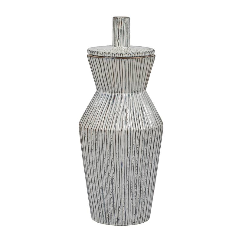 Sagebrook Home's Stoneware Vase Lidded Jar