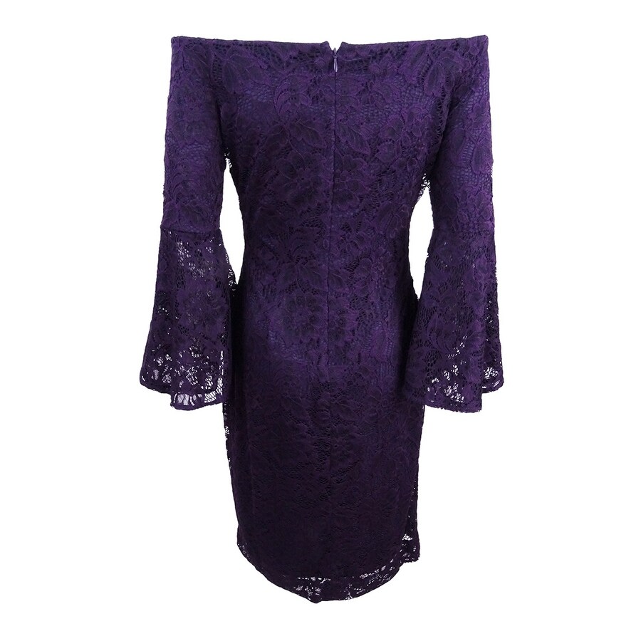womens purple lace dress