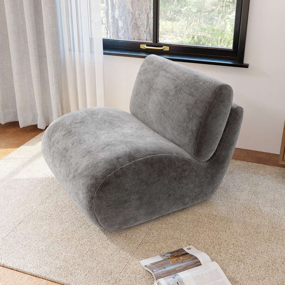 Low Back Upholstered Swivel Accent Chair