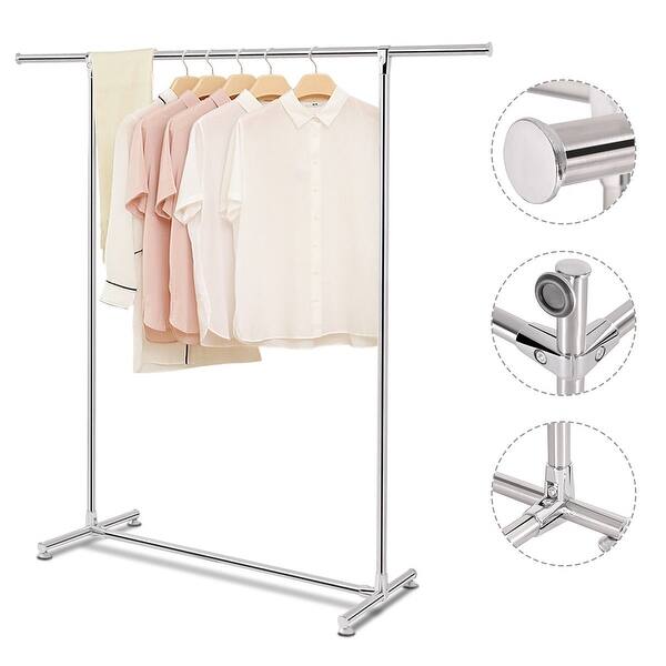 Shop Costway Heavy Duty Stainless Steel Garment Rack Clothes