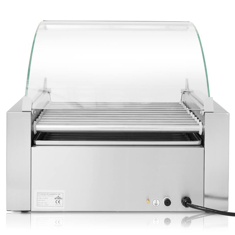 Electric Hot Dog Roller Grill Cooker Machines with Bun Warmer