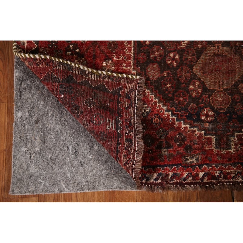 Pre-1900 Antique Qashqai Persian Area Rug Handmade Wool Carpet - 3'10"x 5'3"