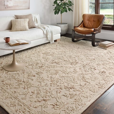 Alexander Home Diana Floral Wool Hooked Area Rug