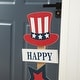 preview thumbnail 10 of 14, Glitzhome Americana Happy Patriotic's Day Wooden Uncle Sam Porch Decor