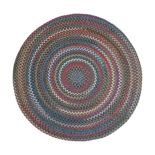 slide 2 of 4, Rhody Rug Charisma Indoor/ Outdoor Braided Area Rug 4 ft x 4 ft - Sapphire