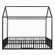 preview thumbnail 28 of 28, House-Shaped Design Full Size Metal House Bed with Fence and Door,Solid Construction