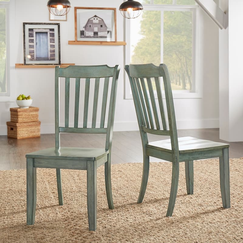 Eleanor Slat-back Wood Dining Chairs (Set of 2) by iNSPIRE Q Classic