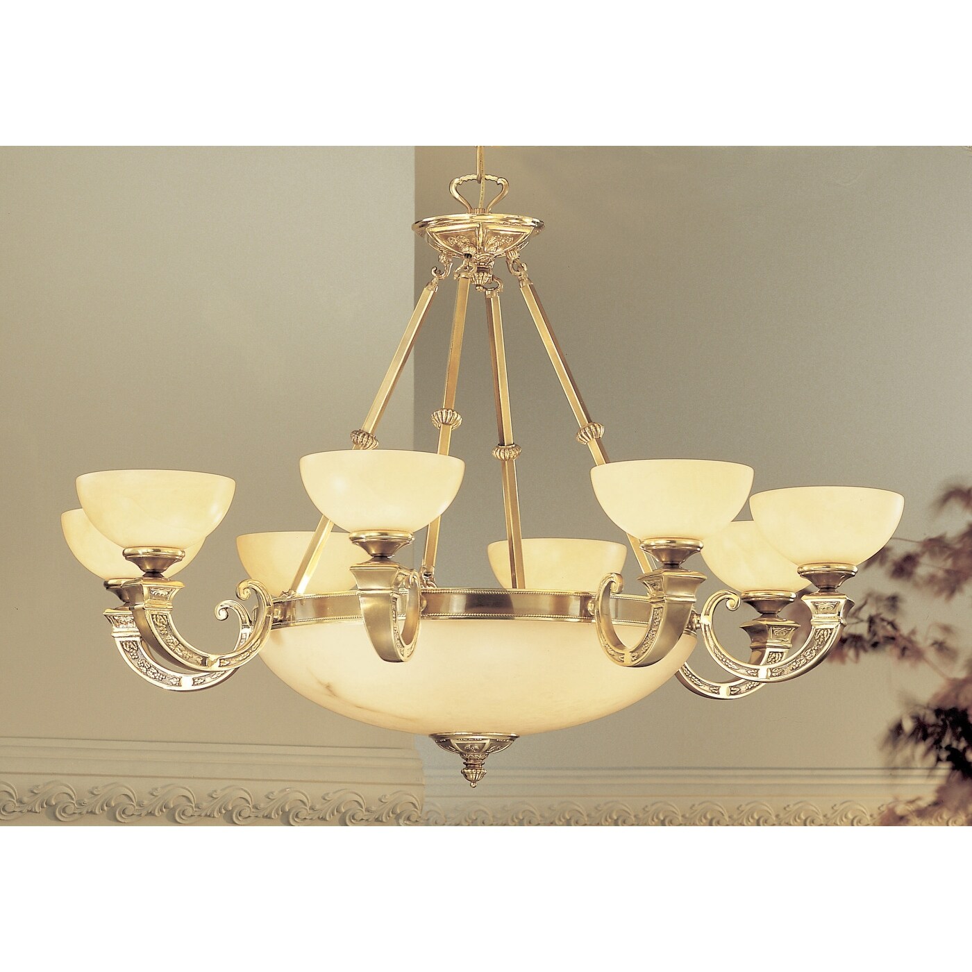 Classic Lighting 5629  29" Alabaster Chandelier from the Mallorca Collection - Chandeliers For Bedrooms by Overstock.com