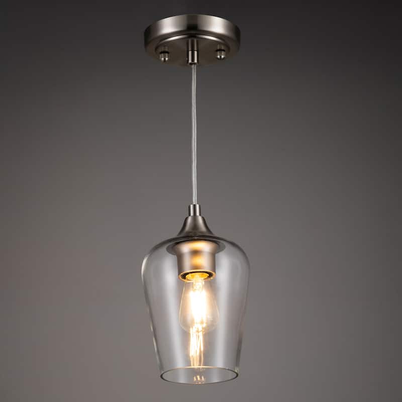 CO-Z 1-light Glass Pendant Light with Adjustable Cord