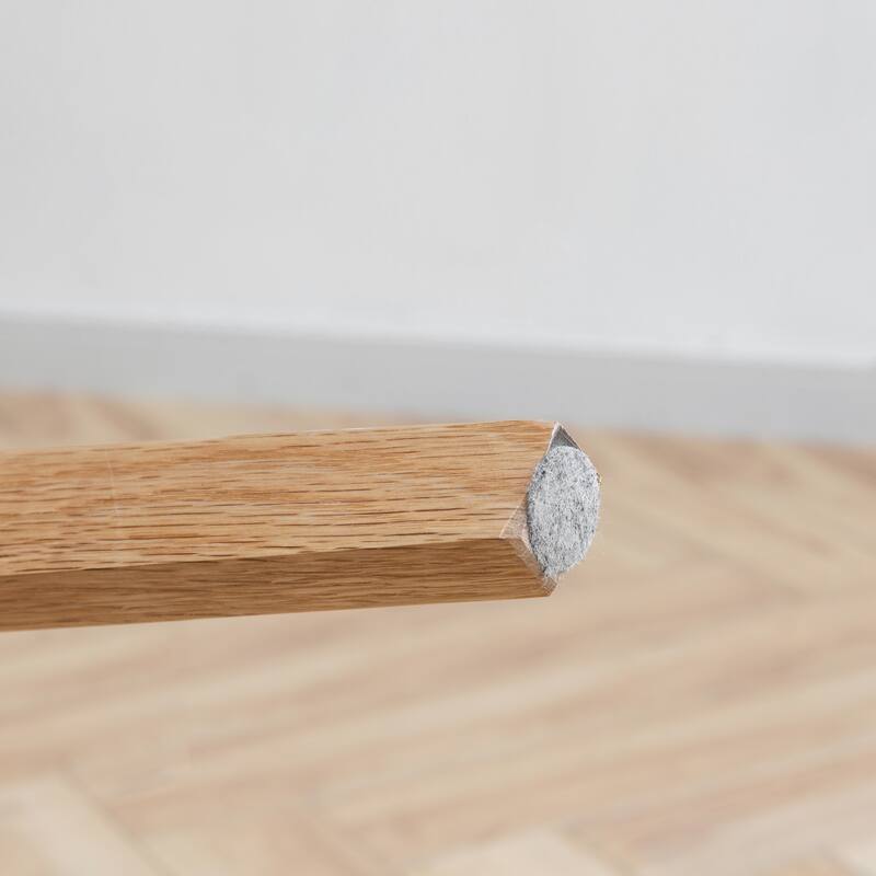 Oak Wood Dining Chair Kitchen Chair with Curved Backrest, Leisure Chair Meeting Room Chair Side Chair