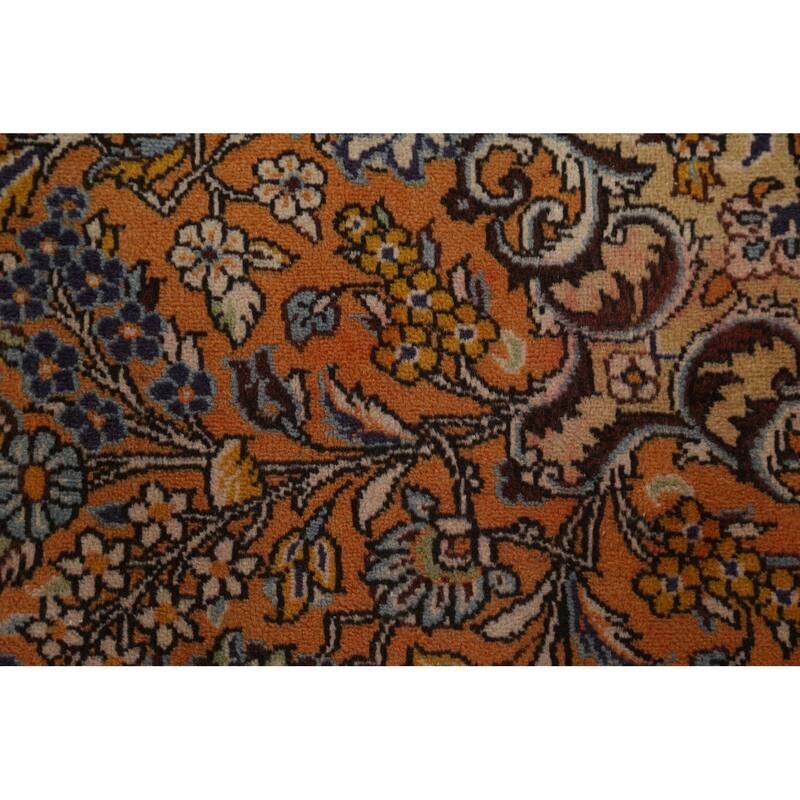 Traditional Floral Shahreza Persian Area Rug Hand-knotted Wool Carpet - 10'4" x 13'10"