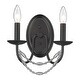 preview thumbnail 7 of 10, Golden Lighting 7644-2W Mirabella 2 Light 11" Tall Wall Sconce