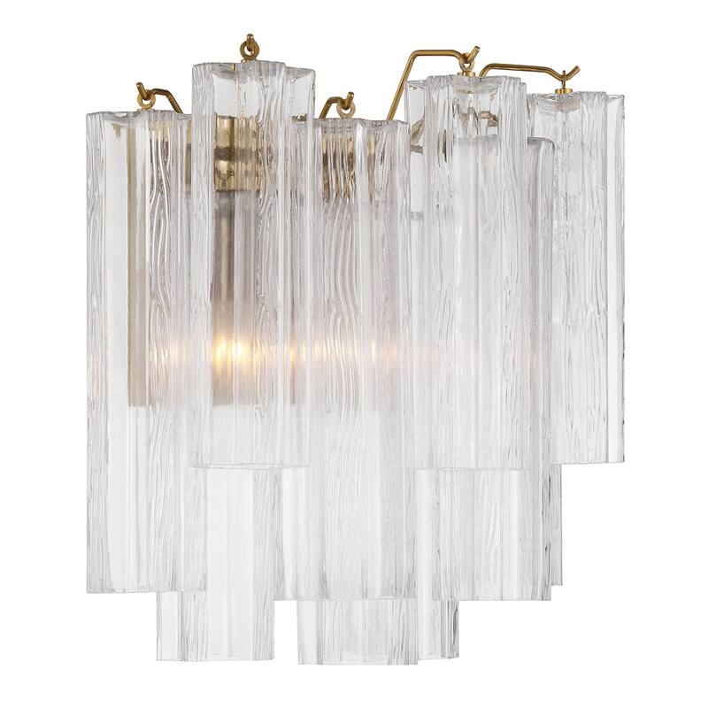 Crystorama Lighting Group ADD-303-CL Addis 2 Light 15" Tall Wall