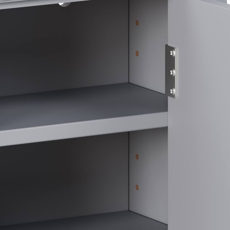 Bathroom Wall Storage Cabinet, Multi -functional Wall Mounted Cabinet with Adjustable Shelves, Medicine Cabinet